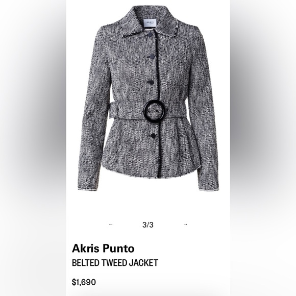 Akris punto tweed jacket size 4 - Picture 4 of 6